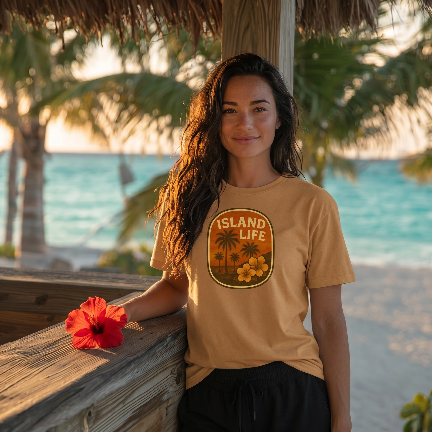 Island Life Vintage Tropical Tee