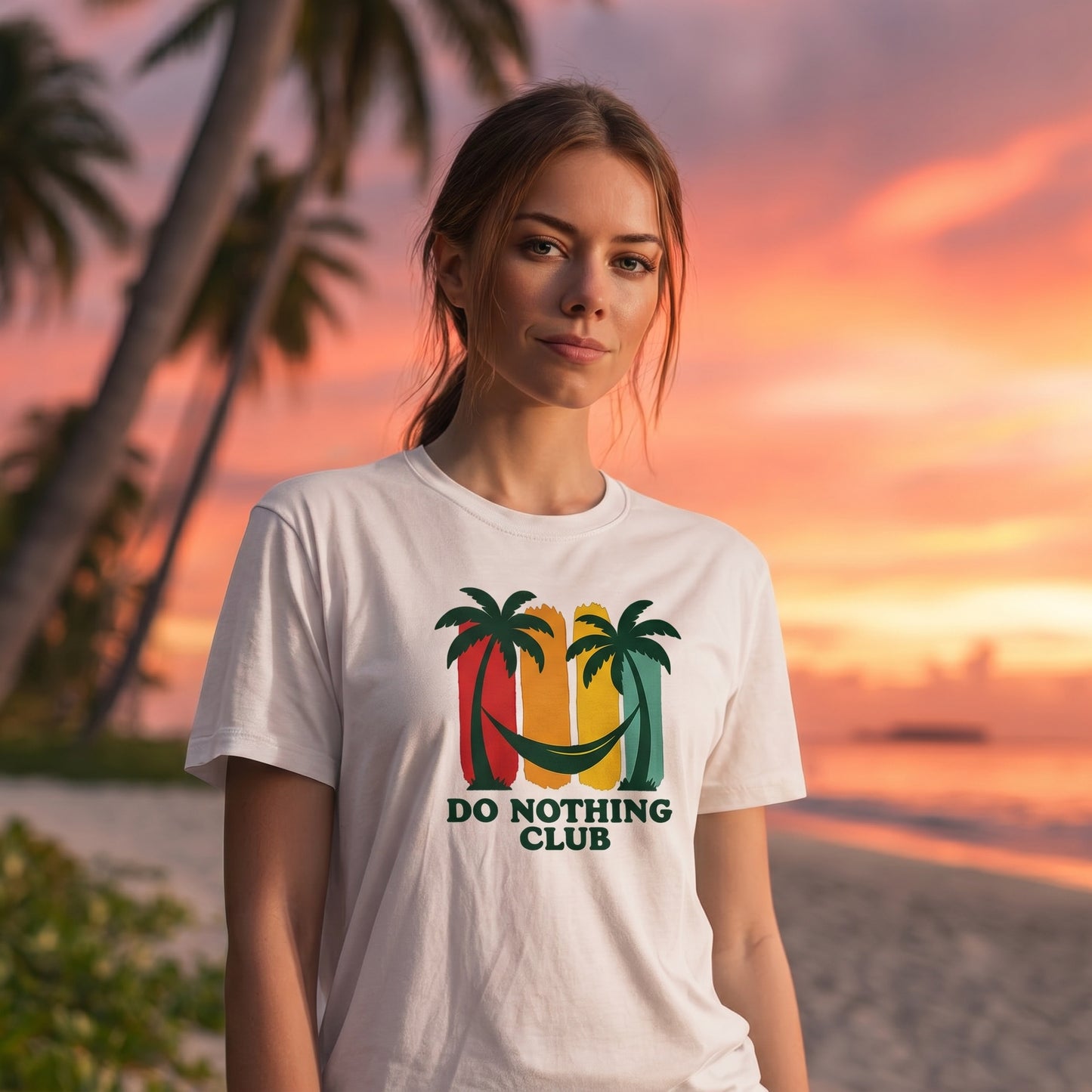 Do Nothing Club Tropical Beach Tee