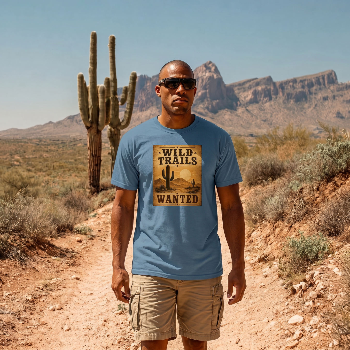 Wild Trails Wanted Western Desert Tee
