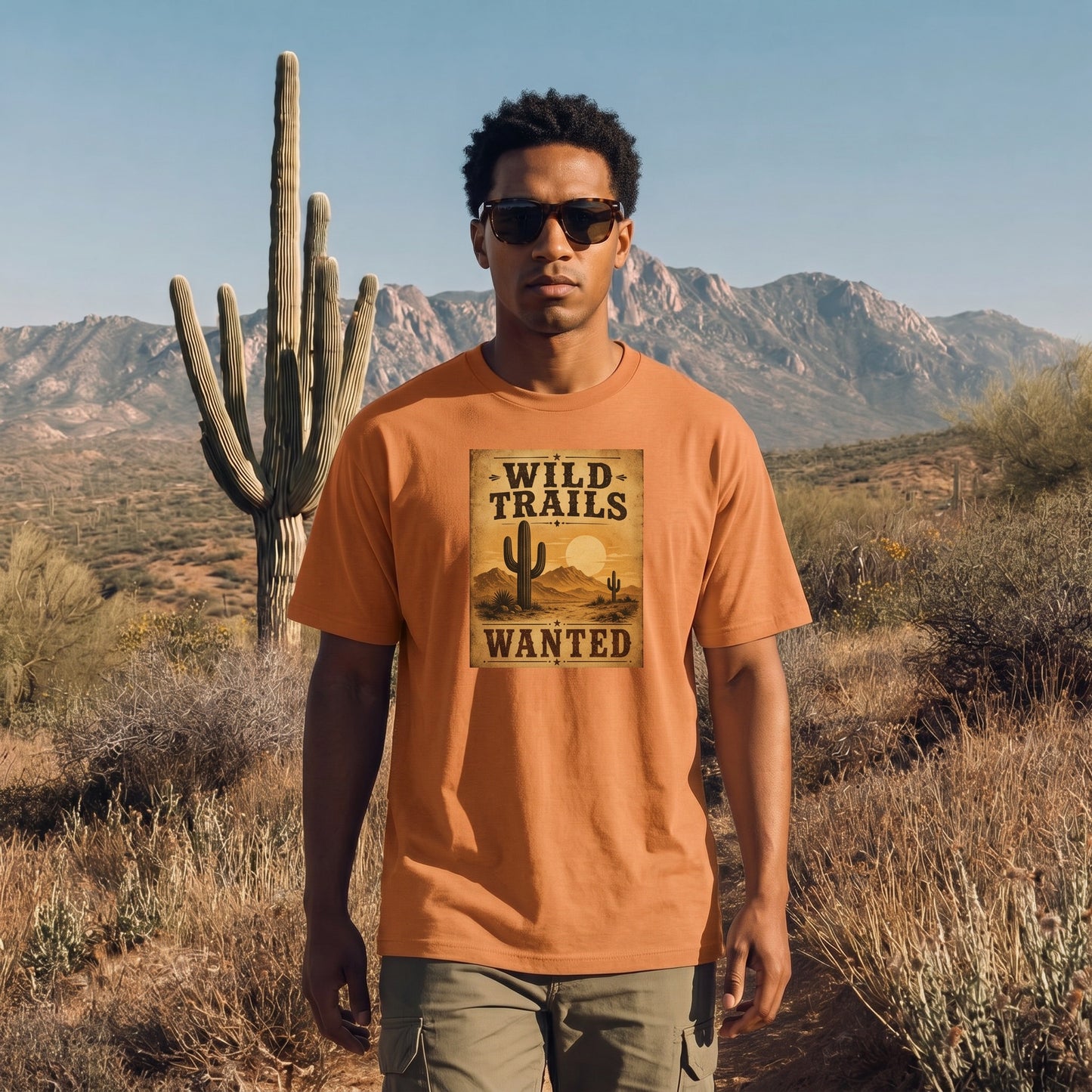 Wild Trails Wanted Western Desert Tee