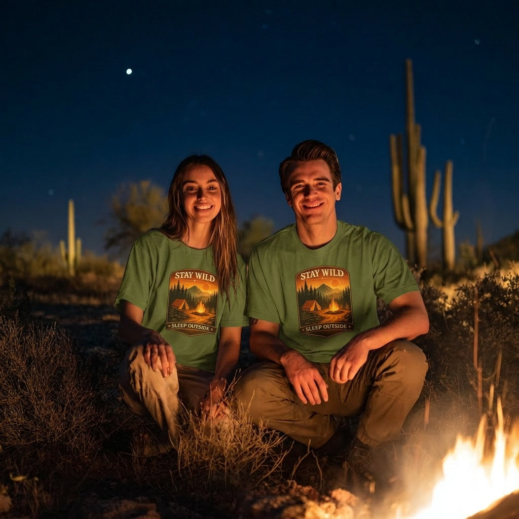 Stay Wild Sleep Outside Camping Tee