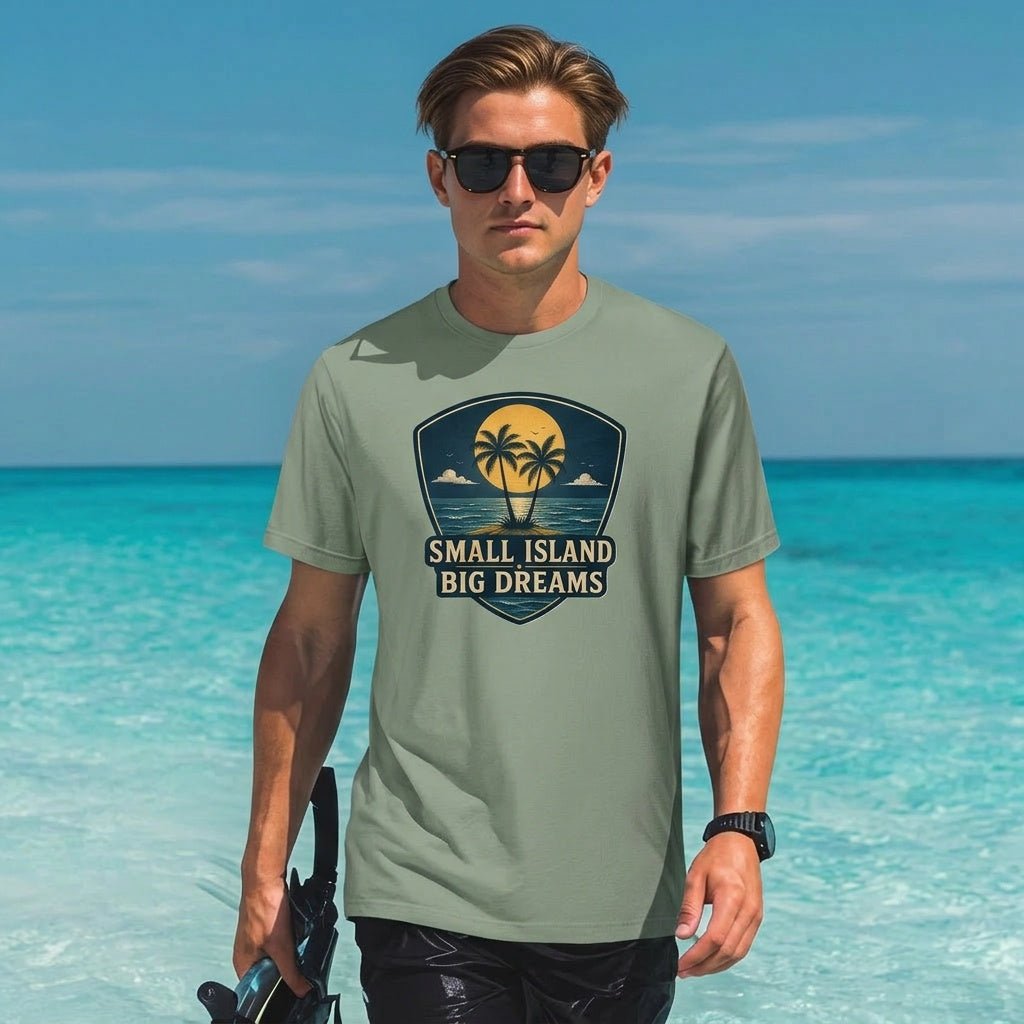 Small Island Big Dreams Beach Tee