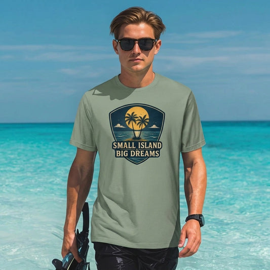 Small Island Big Dreams Beach Tee