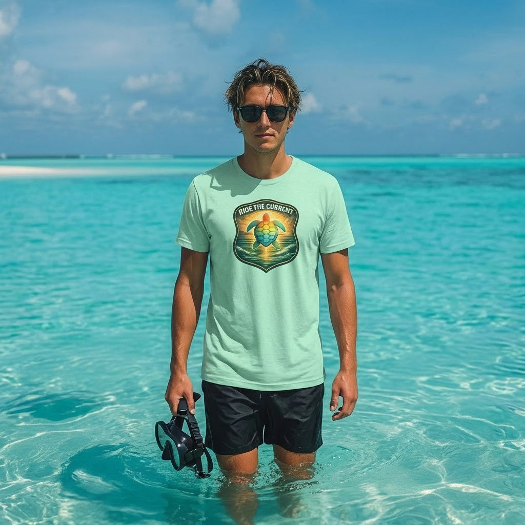 Ride the Current Sea Turtle Tee