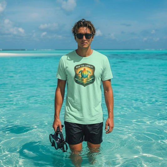 Ride the Current Sea Turtle Tee