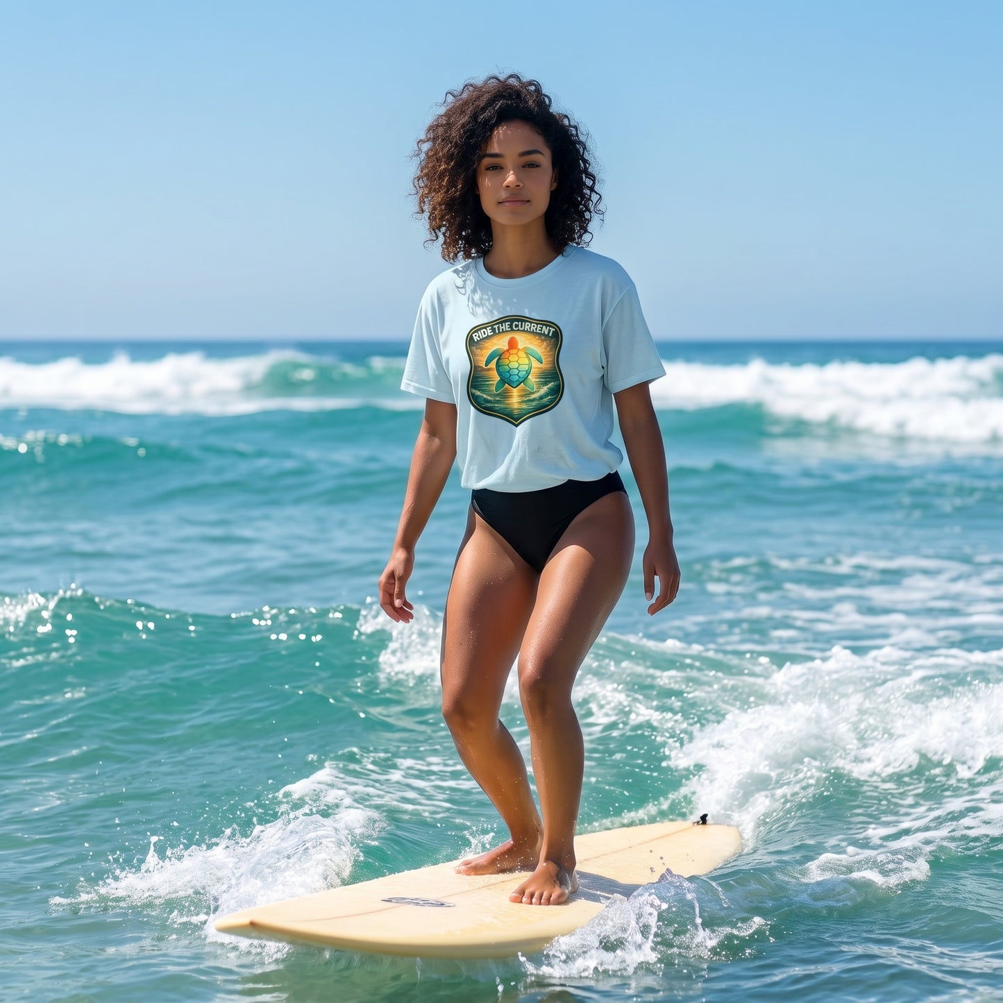 Ride the Current Sea Turtle Tee