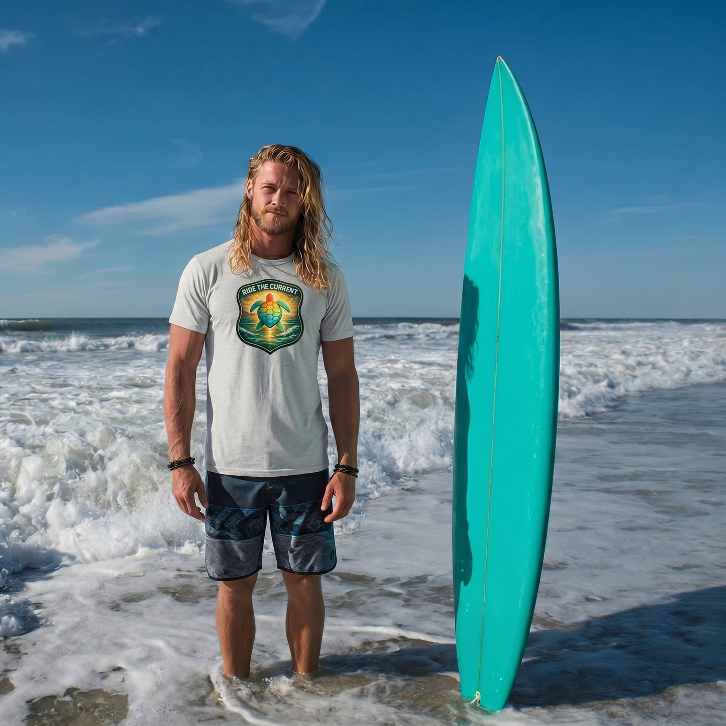 Ride the Current Sea Turtle Tee