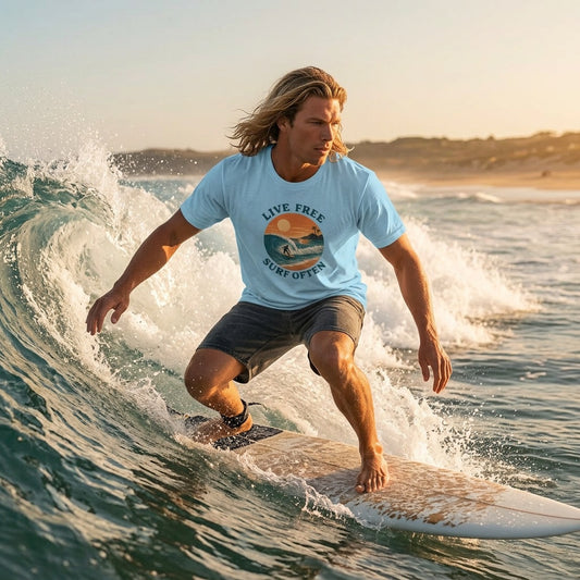 Live Free Surf Often Beach Tee