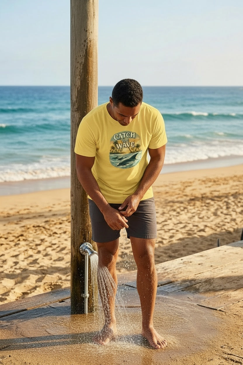 Catch the Wave Sunset Ocean Tee