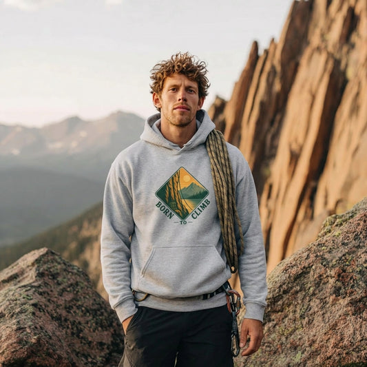 Born to Climb Mountain Adventure Hoodie