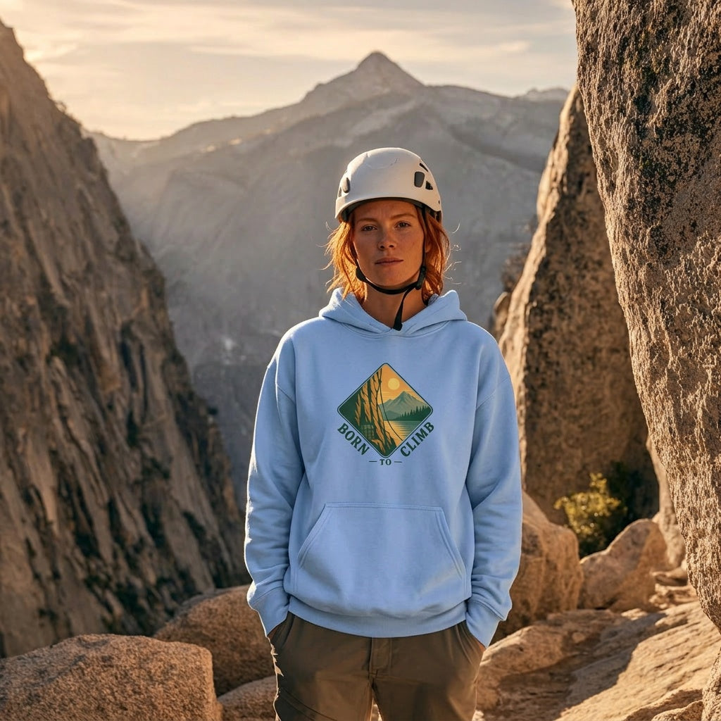 Born to Climb Mountain Adventure Hoodie