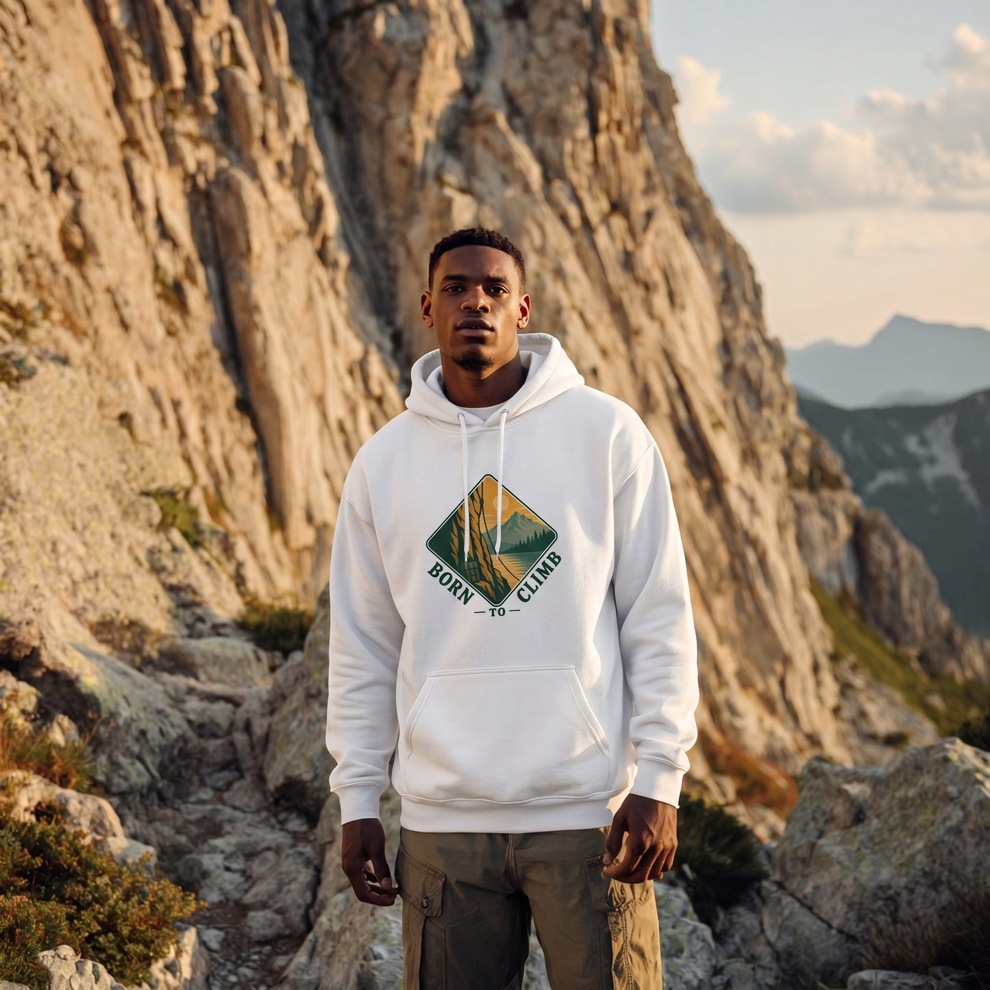 Born to Climb Mountain Adventure Hoodie