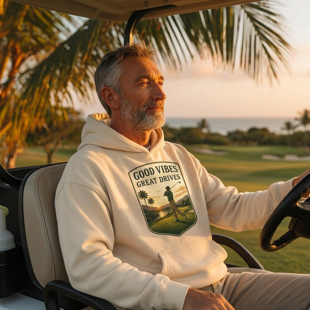 Good Vibes Great Drives Golf Hoodie
