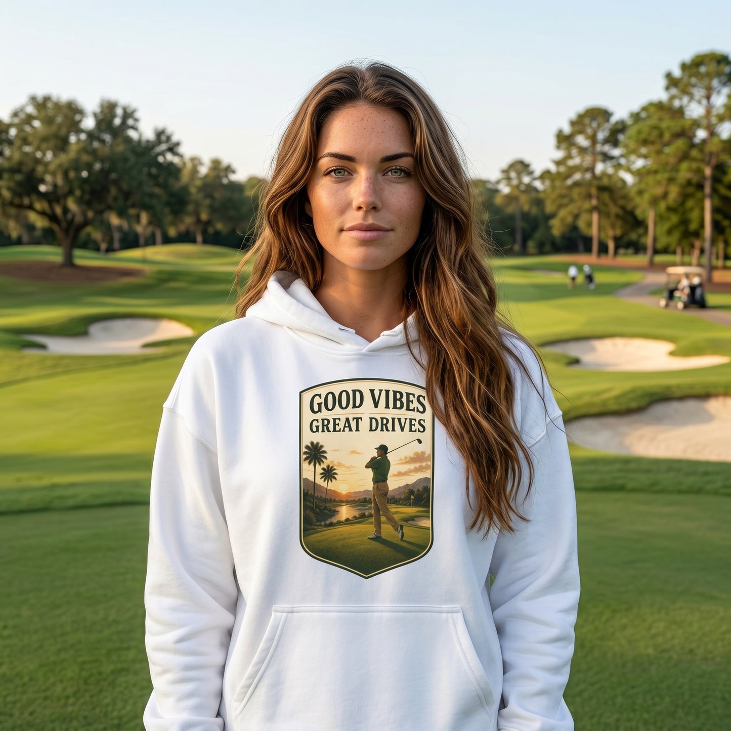 Good Vibes Great Drives Golf Hoodie