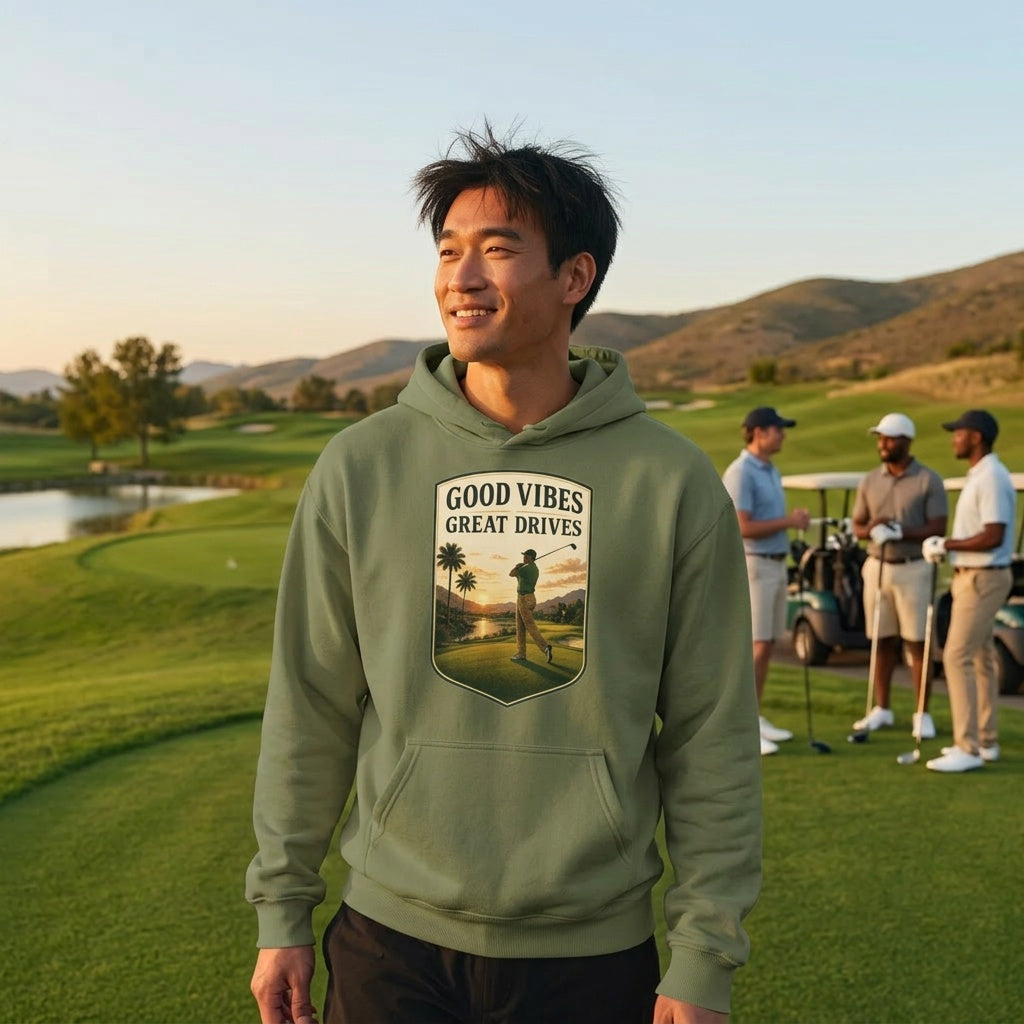 Good Vibes Great Drives Golf Hoodie