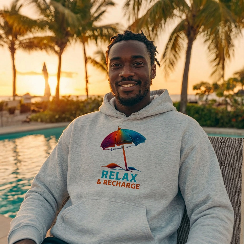 Relax Recharge Beach Vacation Hoodie