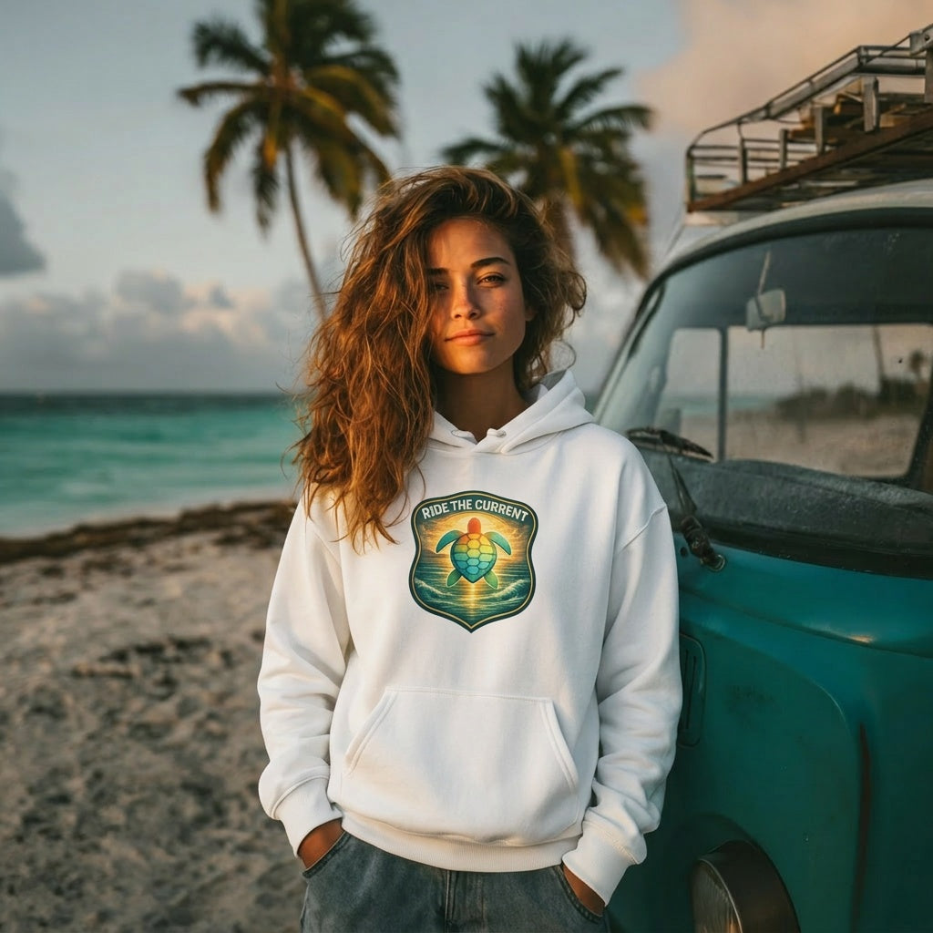 Ride the Current Sea Turtle Hoodie