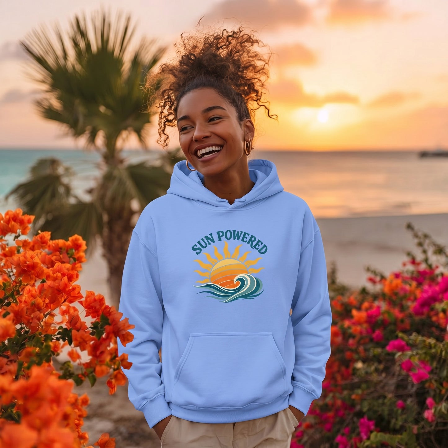Sun Powered Retro Sunshine Hoodie