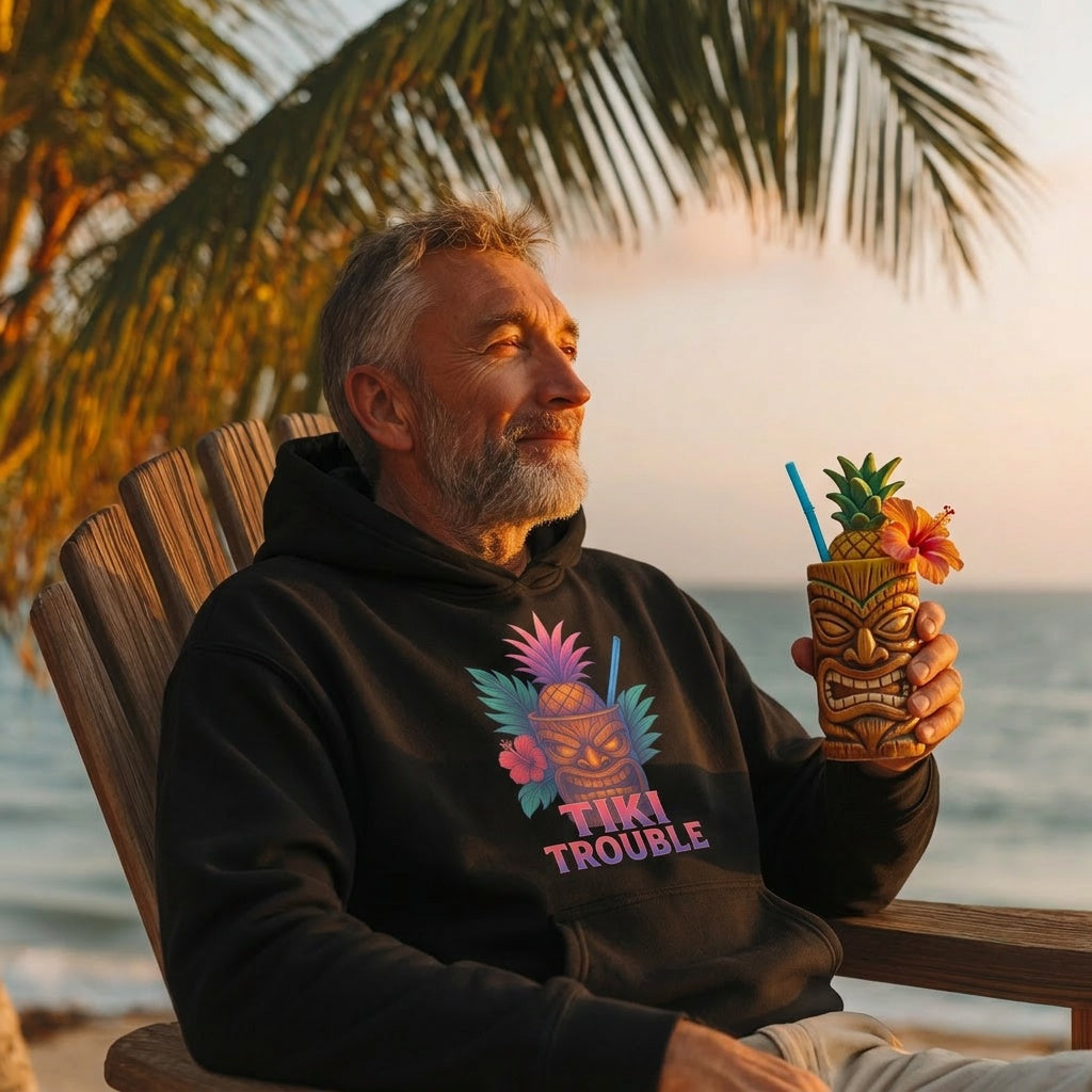 Tiki Trouble Tropical Graphic Hoodie