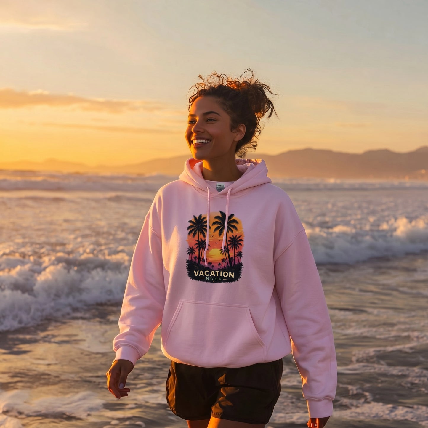 Vacation Mode Tropical Beach Hoodie