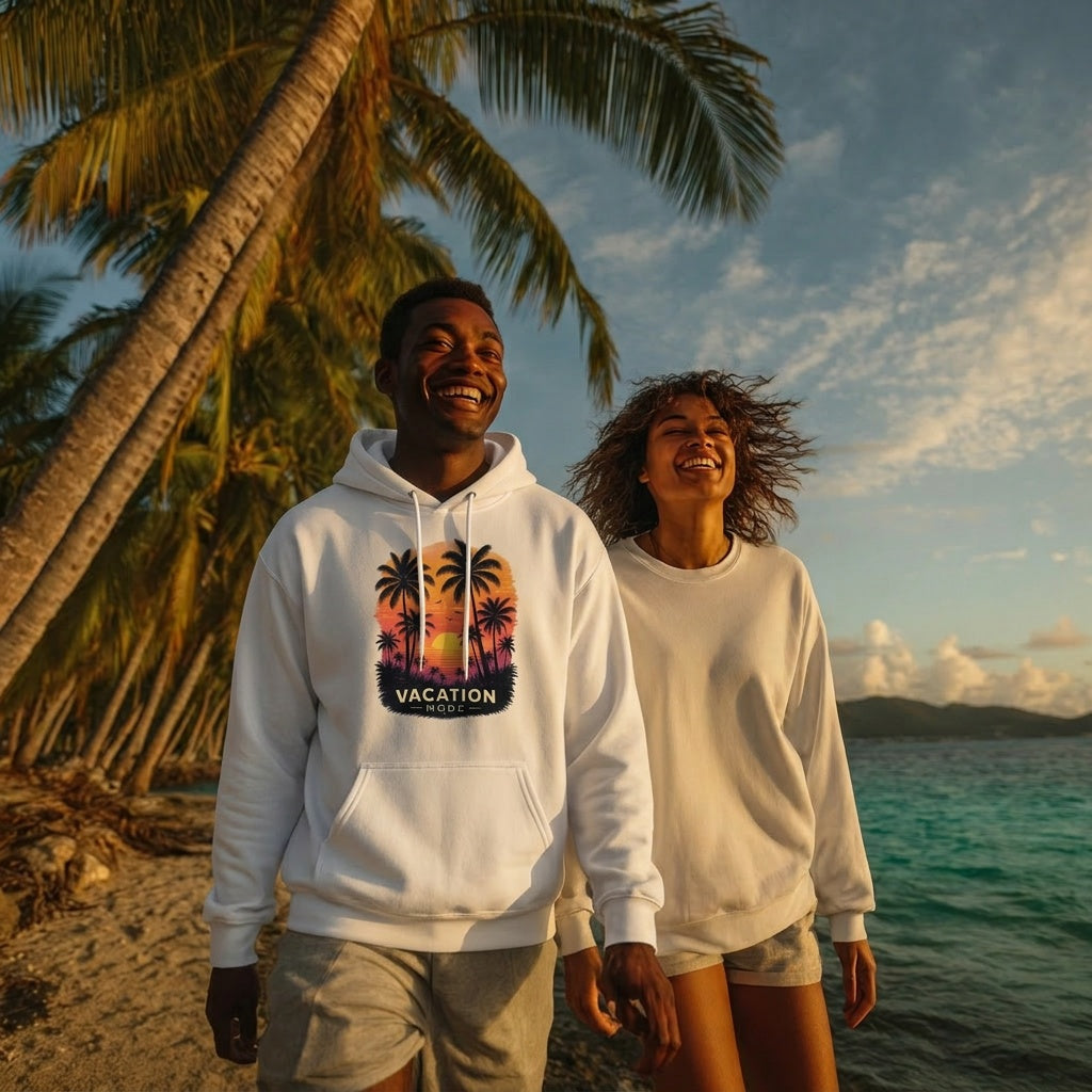 Vacation Mode Tropical Beach Hoodie
