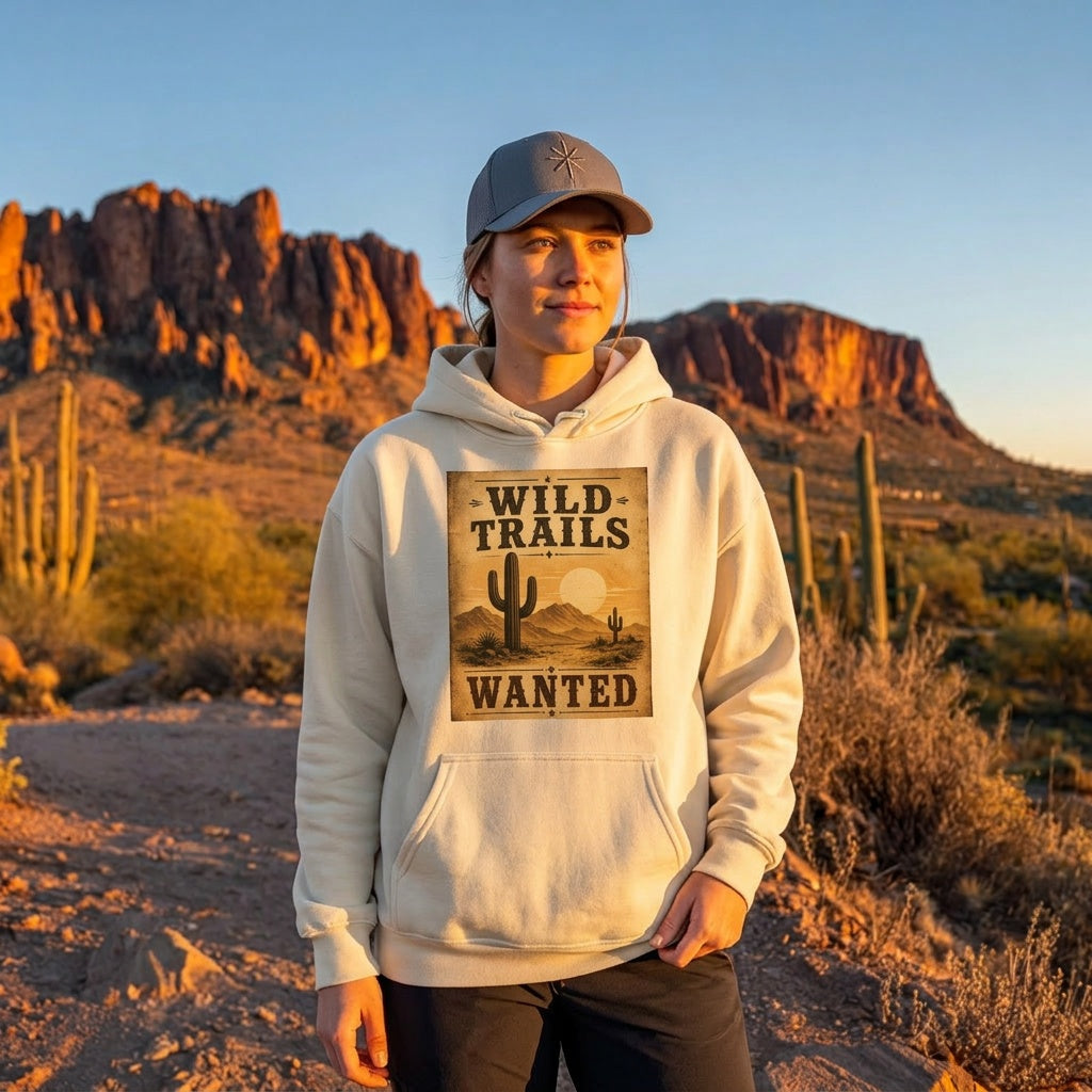 Wild Trails Wanted Western Desert Hoodie