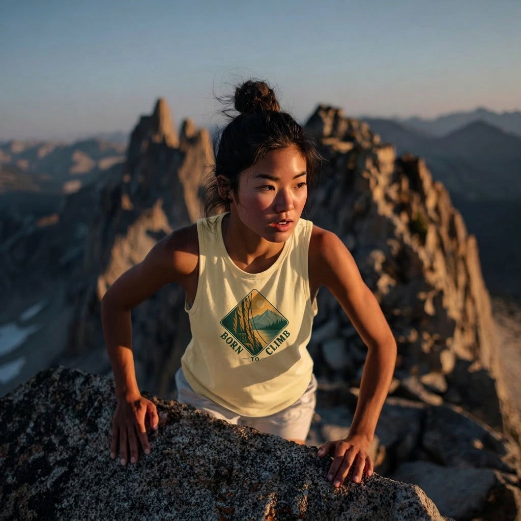 Born to Climb Mountain Adventure Tank Top