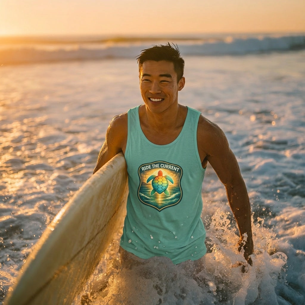 Ride the Current Sea Turtle Tank Top