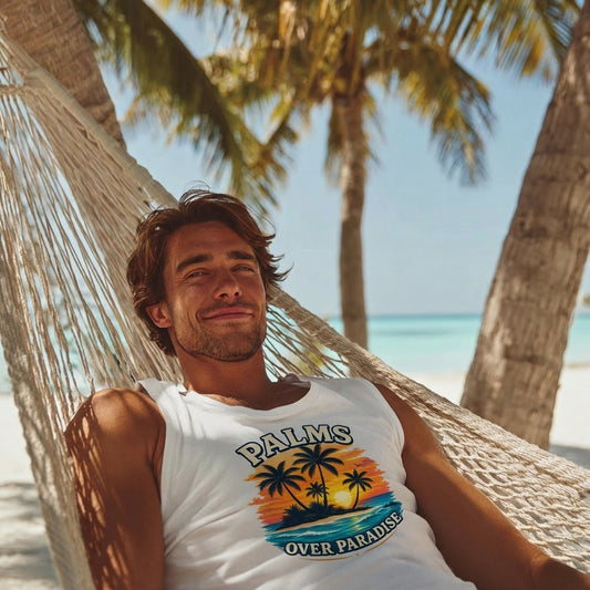 Palms Over Paradise Tropical Beach Tank Top