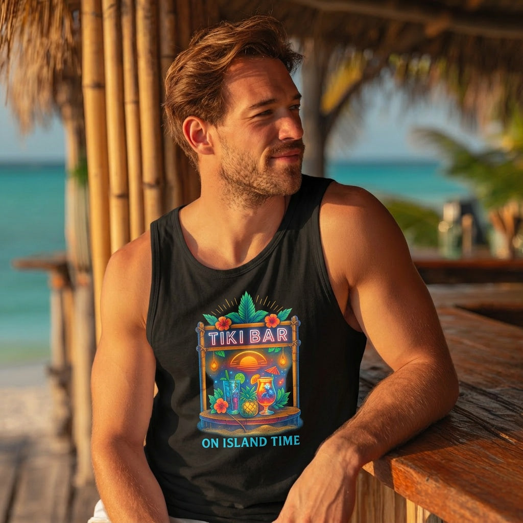 On Island Time Tiki Bar Tank Top