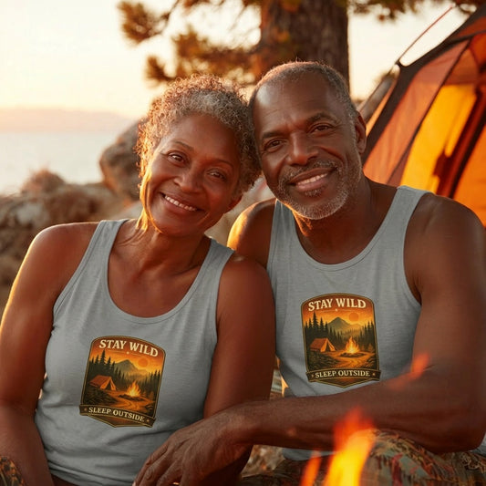 Stay Wild Sleep Outside Camping Tank Top
