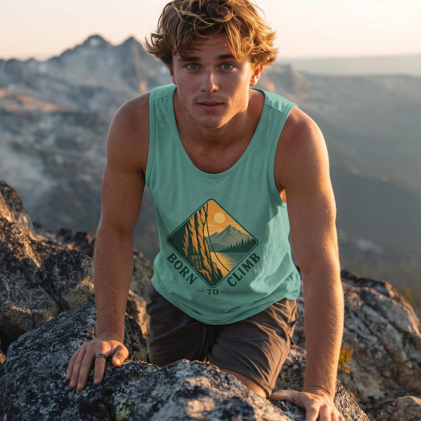 Born to Climb Mountain Adventure Tank Top