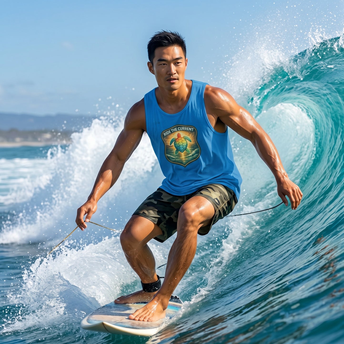 Ride the Current Sea Turtle Tank Top