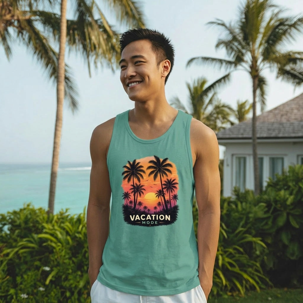 Vacation Mode Tropical Beach Tank Top
