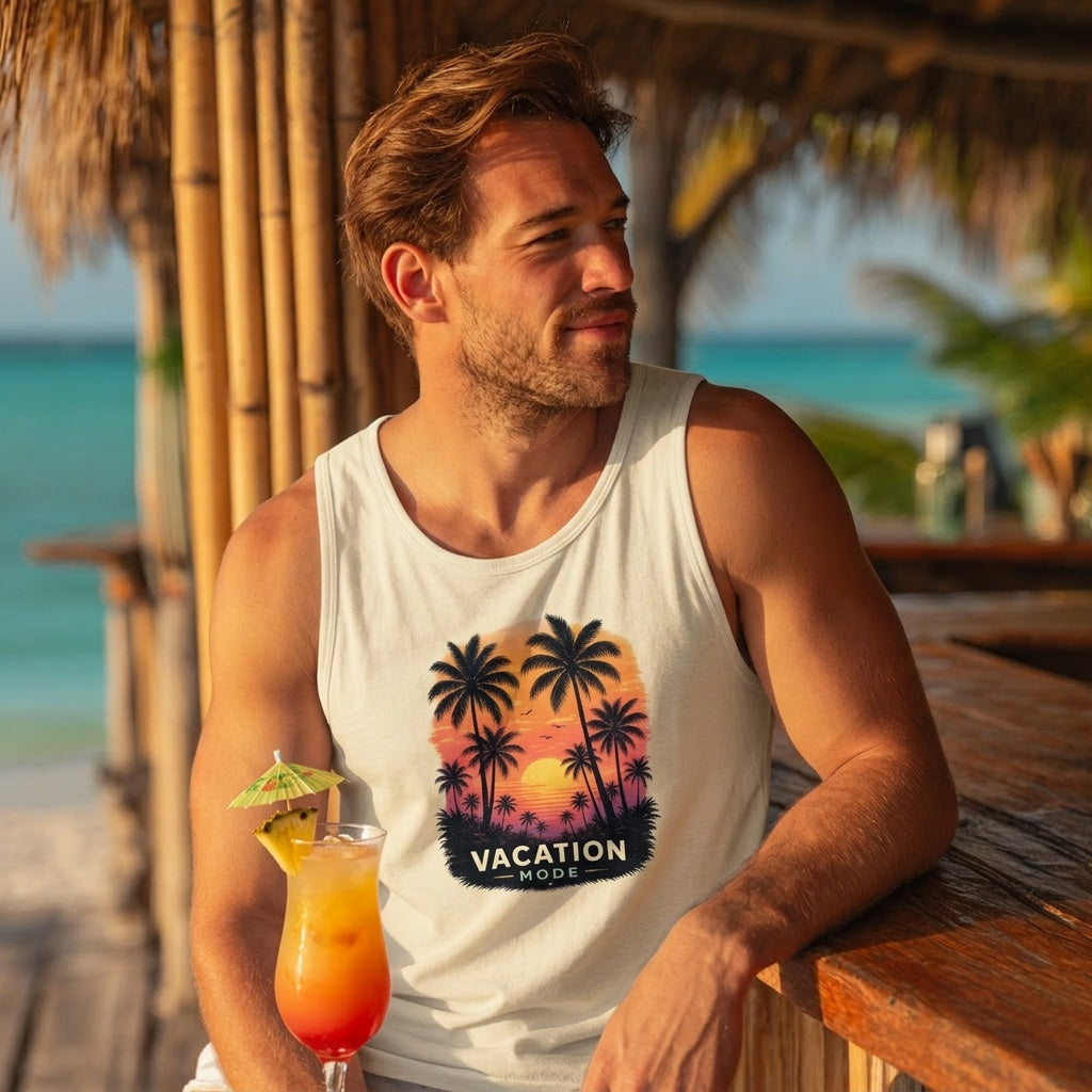 Vacation Mode Tropical Beach Tank Top
