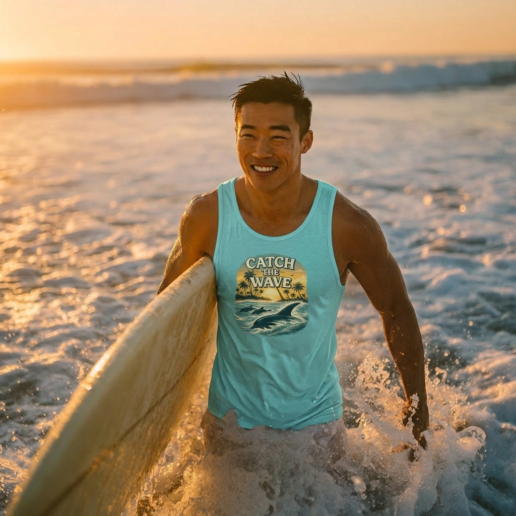 Catch the Wave Sunset Ocean Tank Top