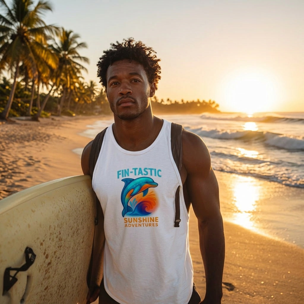 Fin-Tastic Dolphin Beach Vacation Tank Top