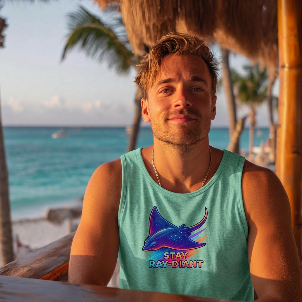 Stay Ray-Diant Stingray Beach Tank Top