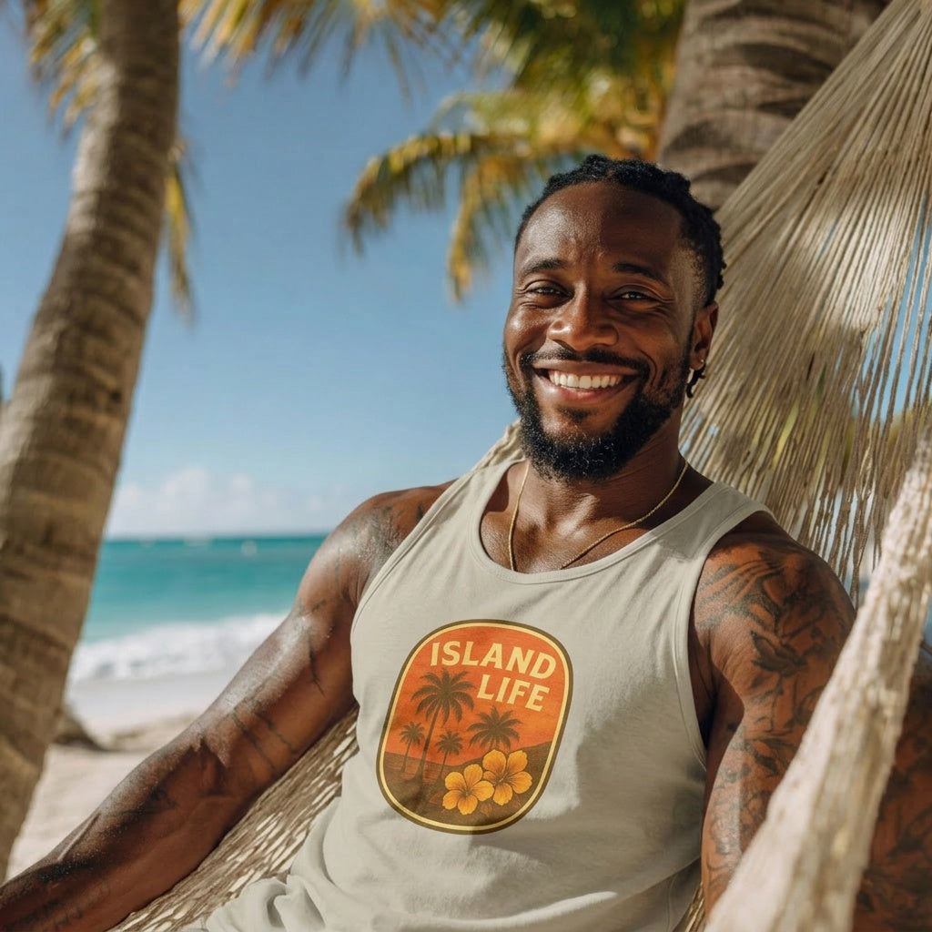 Island Life Vintage Tropical Tank Top