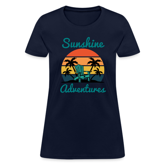 Beach Chair Sunshine Adventures Women's Tee - navy