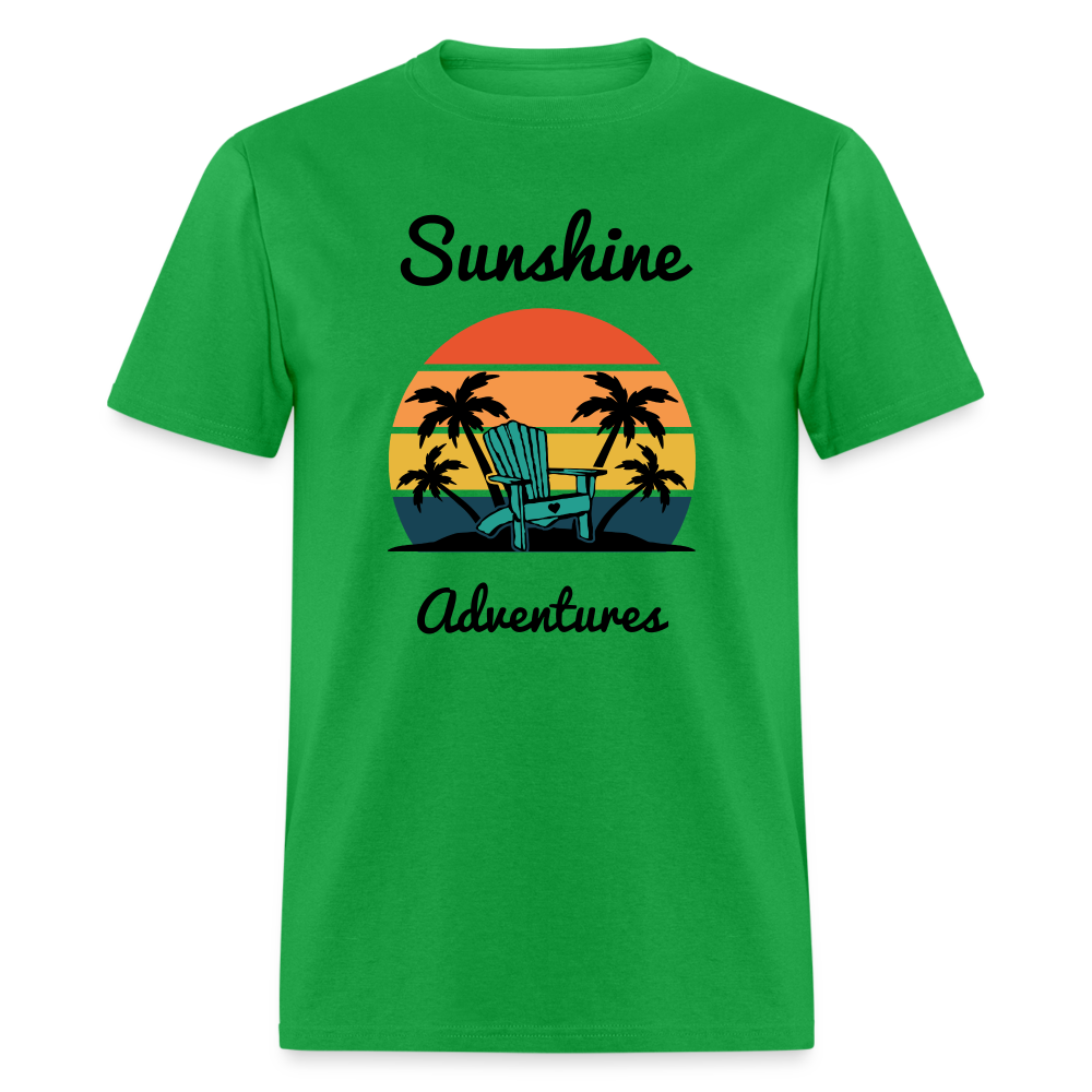 Beach Chair Sunshine Adventures Tee - bright green