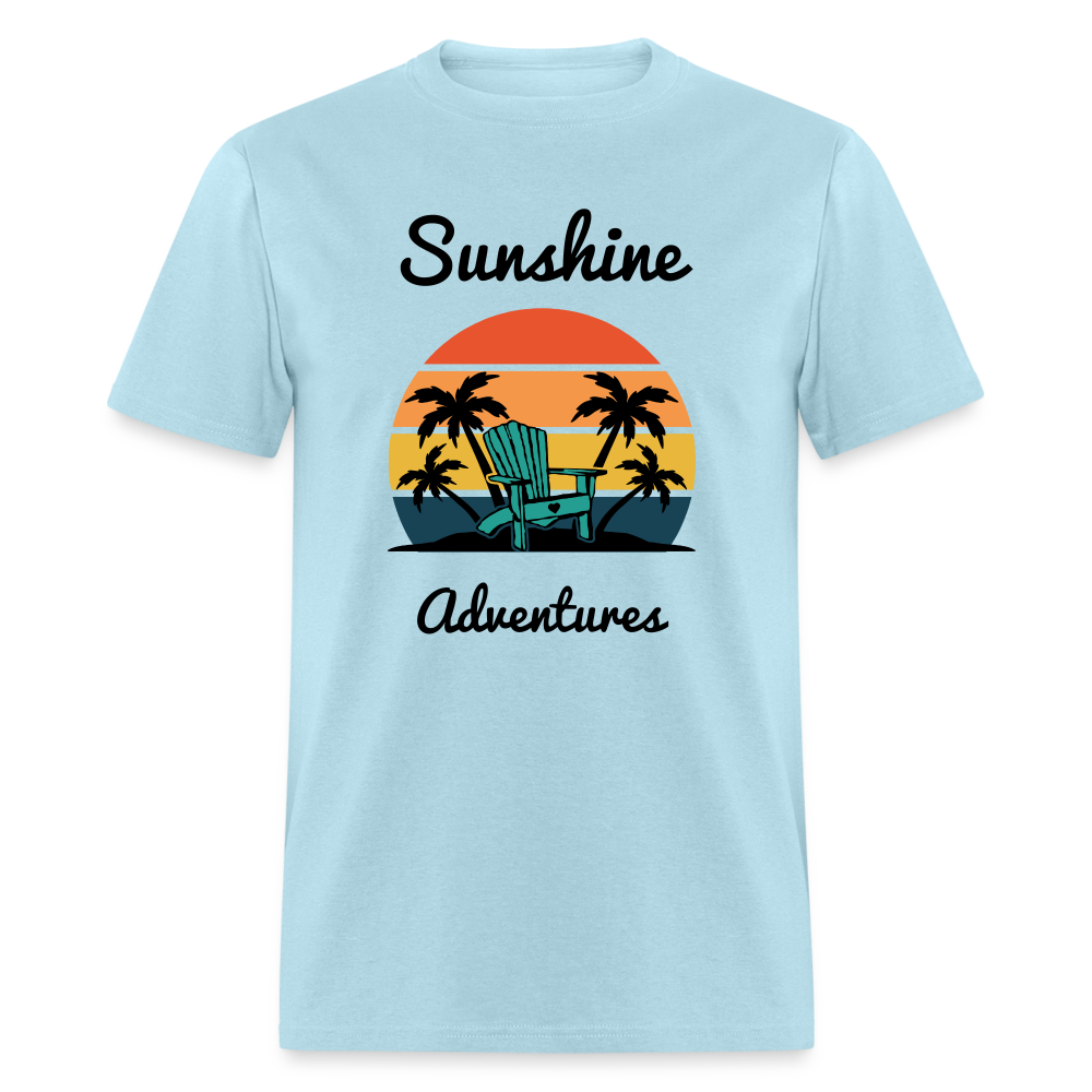 Beach Chair Sunshine Adventures Tee - powder blue