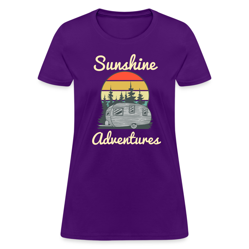 Camping Sunshine Adventures Women's Tee - purple