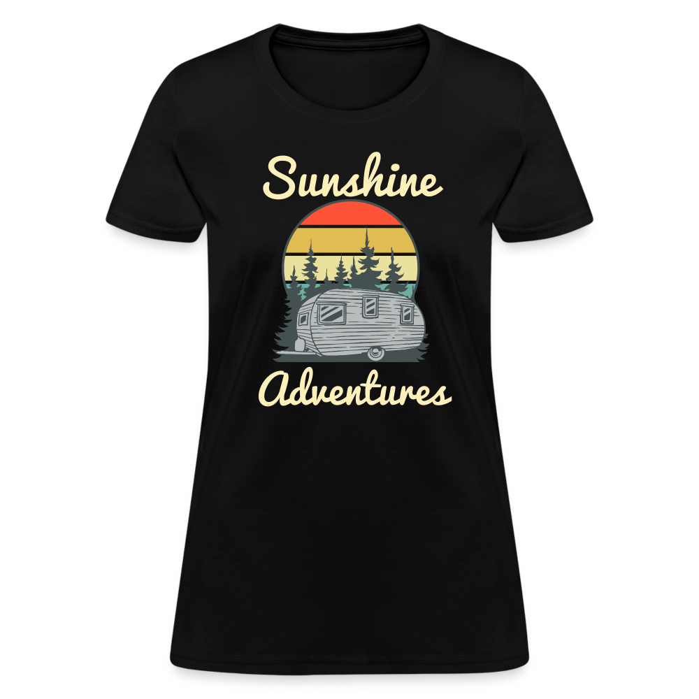 Camping Sunshine Adventures Women's Tee - black