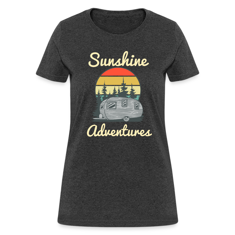 Camping Sunshine Adventures Women's Tee - heather black