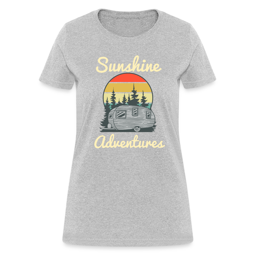 Camping Sunshine Adventures Women's Tee - heather gray