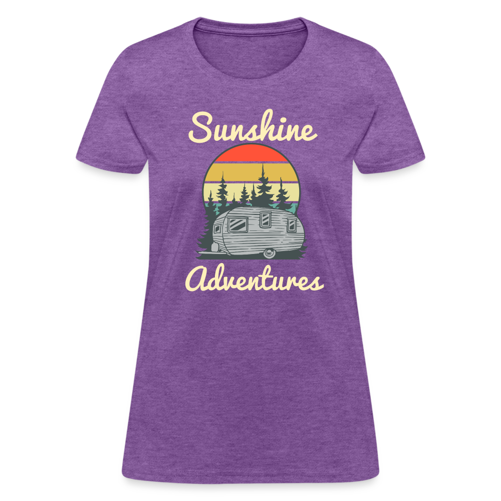 Camping Sunshine Adventures Women's Tee - purple heather