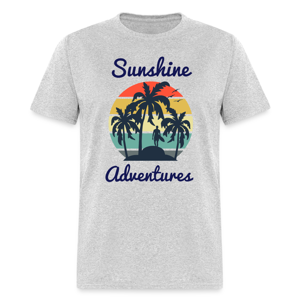 Surfing Sunshine Adventures Tee - heather gray