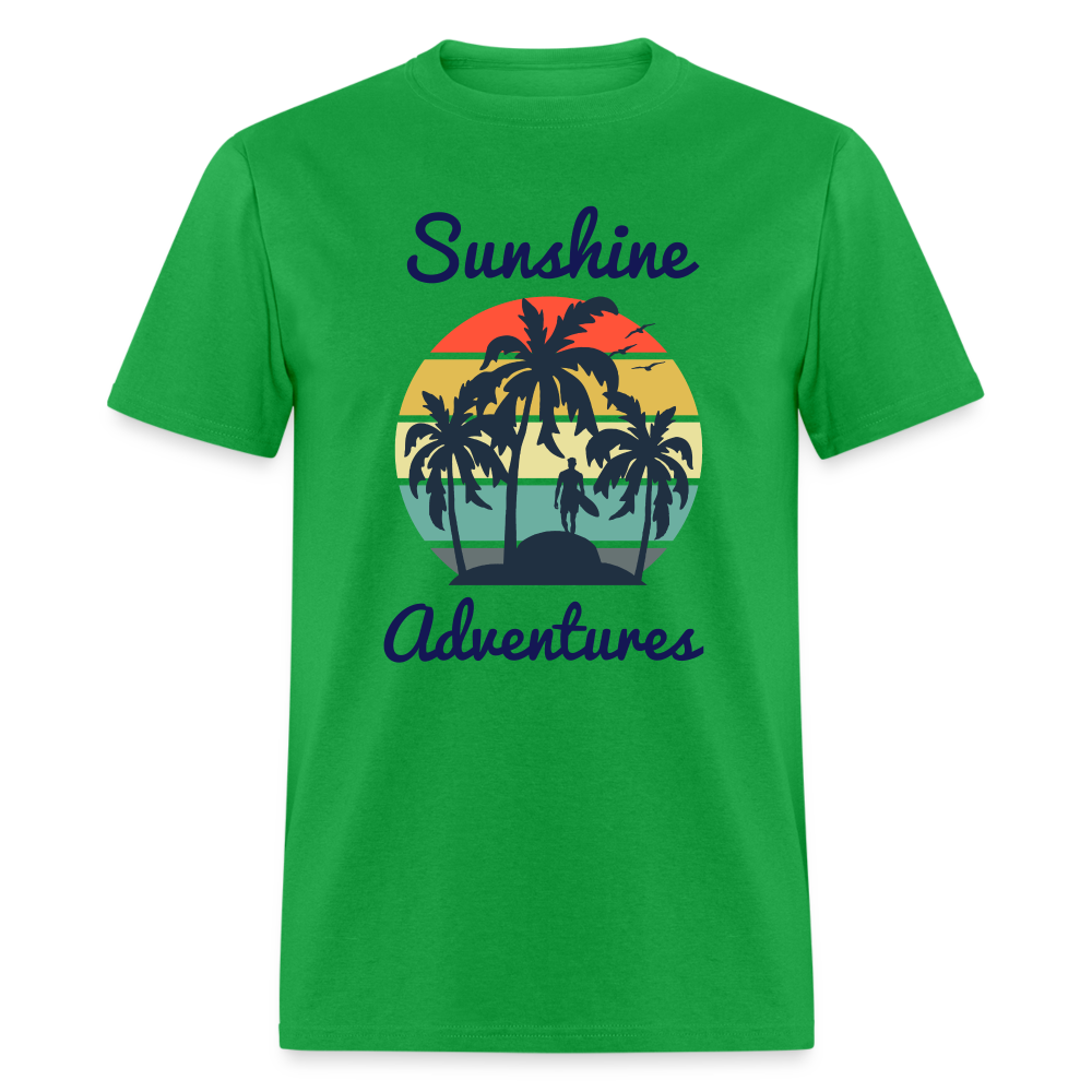 Surfing Sunshine Adventures Tee - bright green