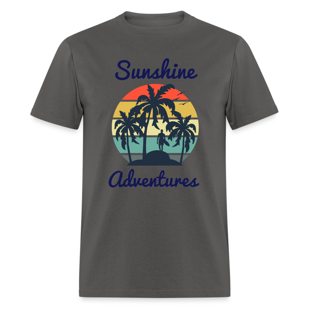 Surfing Sunshine Adventures Tee - charcoal